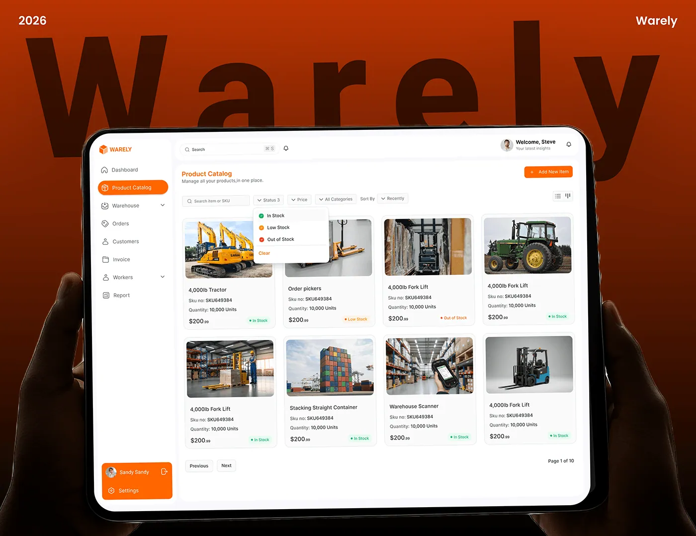 Warehouse portal full layout