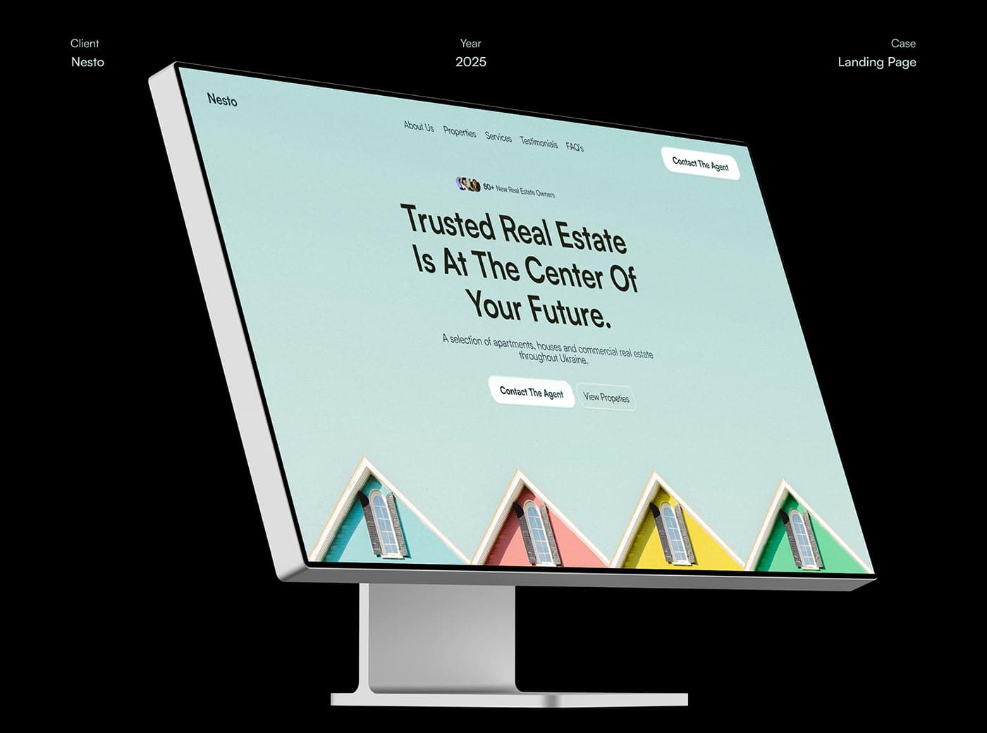 Real estate listing platform with property search, map integration, and lead capture